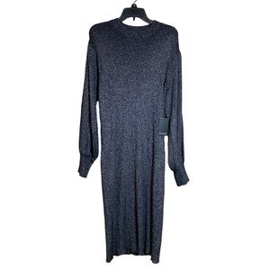 Eloquii puff sleeve metallic dress 18/20